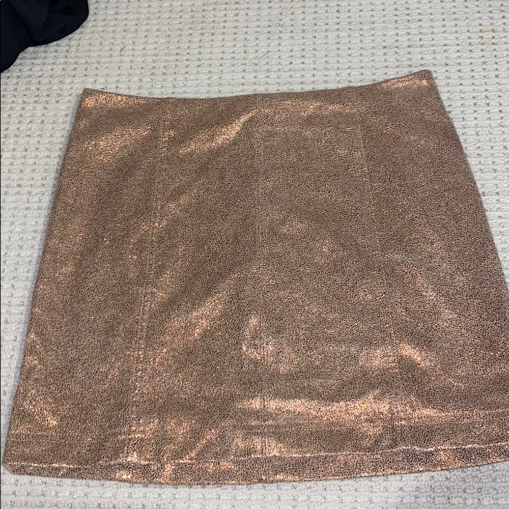 Gold free people skirt